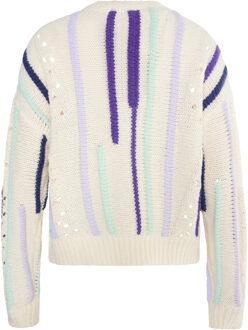 Jumper Dames Wol Wit Veelkleurig Gebroken wit - XL/2XL