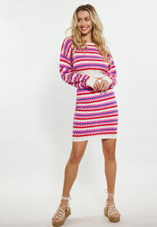 Jumper Dames Wol Wit Veelkleurig Gebroken wit - XS