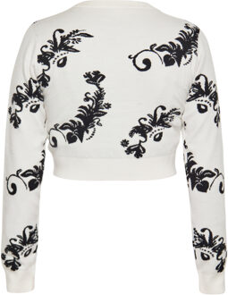 Jumper Dames wol wit zwart - maat M Gebroken wit