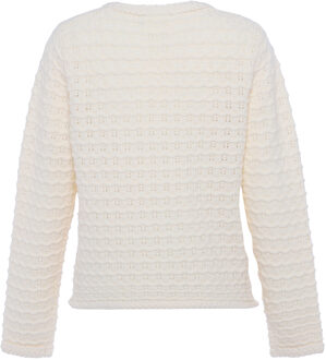 Jumper Dames wolwit Gebroken wit
