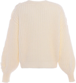Jumper Dames wolwit Gebroken wit