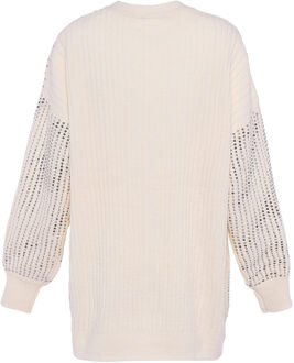 Jumper Dames wolwit Gebroken wit