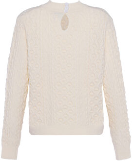 Jumper Dames wolwit Gebroken wit
