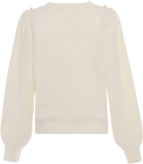 Jumper Dames wolwit Gebroken wit