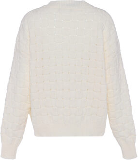 Jumper Dames wolwit Gebroken wit