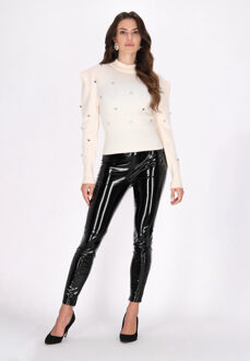 Jumper Dames wolwit Gebroken wit