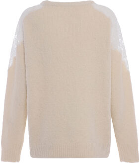 Jumper Dames wolwit Gebroken wit
