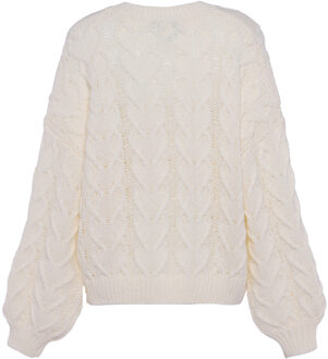 Jumper Dames wolwit Gebroken wit