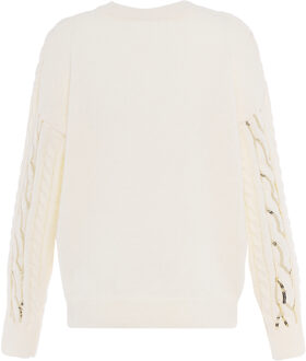 Jumper Dames wolwit Gebroken wit