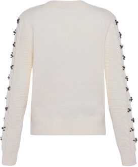 Jumper Dames wolwit Gebroken wit