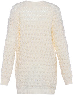 Jumper Dames wolwit Gebroken wit