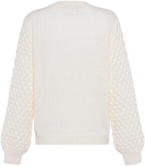 Jumper Dames wolwit Gebroken wit