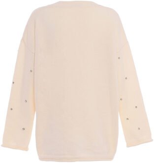 Jumper Dames wolwit Gebroken wit