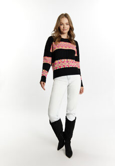 Jumper Dames Zwart Veelkleurig - maat