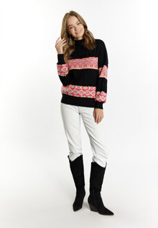 Jumper Dames Zwart Veelkleurig