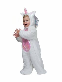 Jumpsuit Baby Eenhoorn Wit - Transparant, Multikleur - Print