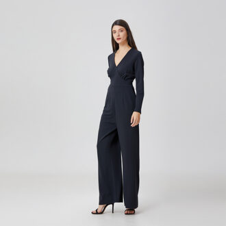 Jumpsuit met V-decolleté Zwart - L