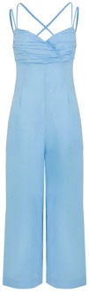 Jumpsuit van linnenmix in Lichtblauw Linen Blend Jumpsuit in Light Blue Jaaf , Blue , Dames - L,M,S,Xs