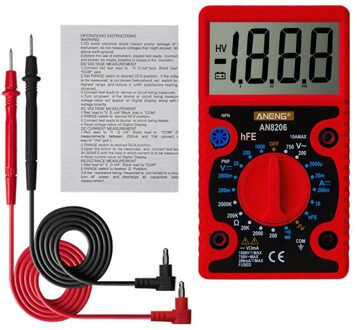 Junejour Draagbare Digitale Multimeter Tester Grote Scherm Pocket Multimeter Weerstand Backlight Ac/Dc Amperemeter Voltmeter Ohm