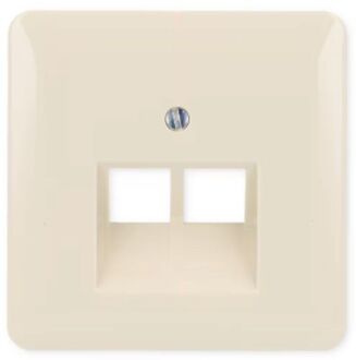 Jung centraalplaat 2-voudig tbv RJ45 wandcontactdoos CD500 creme