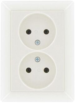 Jung Inbouwstopcontact As500 Ongeaard 2-polig Crème Ip20