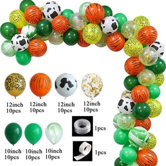 Jungle Safari Ballon Garland Arch Kit Baby Douche Animal Party Ballonnen Kids Wilde Verjaardag Decor Zoo Thema Feestartikelen 72stk