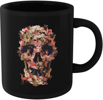 Jungle Skull Mug - Black Zwart