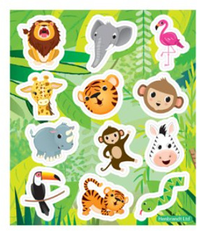 Jungle Stickervel (10x11cm) Multikleur - Print