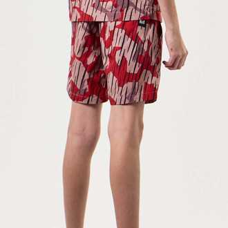 Junior Anzio Camo Relaxed Resort Short voor jongens in Rood - 10J / 140cm