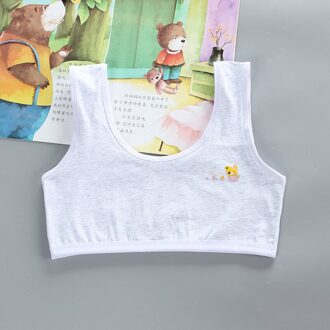 Junior High School Studenten Dubbele Laag Puur Katoen Studenten Beha Vest Grijs