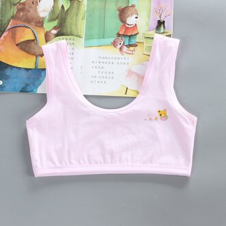 Junior High School Studenten Dubbele Laag Puur Katoen Studenten Beha Vest Roze