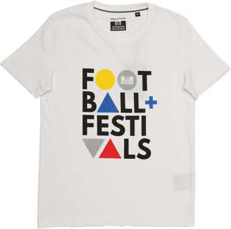 Junior T-shirt met opdruk van Football Festival voor jongens in wit - maat 4J / 104cm