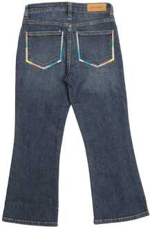 Juniors Medium Wash Geborduurde Denim Meisjesjeans in Blauw