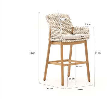 Juntos/Deens Ovaal 220cm barset 7-delig - Laagste prijsgarantie! Bruin