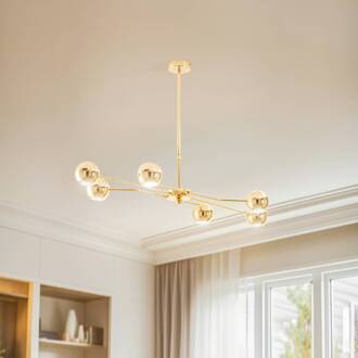 Jupiter Hanglamp Tiana, goudkleurig, metaal, 6-lamps, GU10