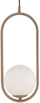 Jupiter Samba hanglamp, 1-lamp, beige/wit beige, wit