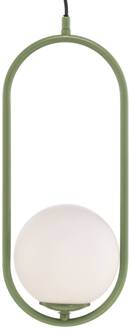 Jupiter Samba hanglamp, 1-lamp, groen/wit groen, wit