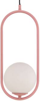 Jupiter Samba hanglamp, 1-lamp, roze/wit roze, wit