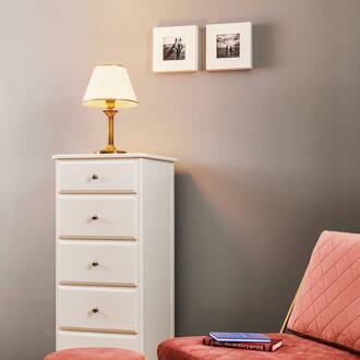 Jupiter Tafellamp Birmingham gepatineerd Ø 27 cm messing gepatineerd, crème