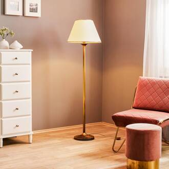 Jupiter Vloerlamp Birmingham gepatineerd messing gepatineerd, crème