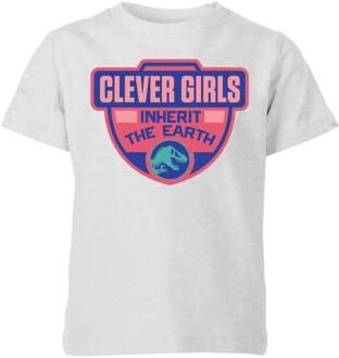 Jurassic Park Clever Girls Inherit The Earth Kids' T-Shirt - Grey - 110/116 (5-6 jaar) Grijs - S
