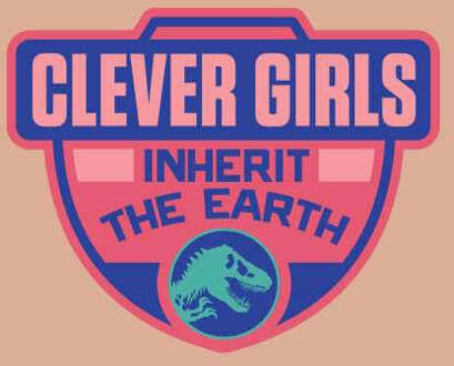 Jurassic Park Clever Girls Inherit The Earth Women's Cropped Hoodie - Dusty Pink - XL - Dusty pink