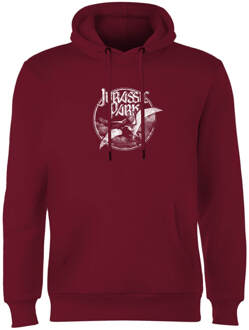 Jurassic Park Flying Threat Hoodie - Bordeaux - XL Wijnrood