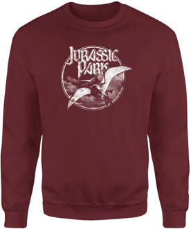 Jurassic Park Flying Threat Sweatshirt - Bordeaux - M Wijnrood