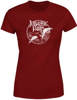 Jurassic Park Flying Threat Women's T-Shirt - Bordeaux - S Wijnrood