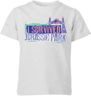 Jurassic Park I Survived Jurassic Park Kids' T-Shirt - Grey - 146/152 (11-12 jaar) Grijs - XL