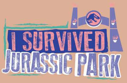 Jurassic Park I Survived Jurassic Park Women's Cropped Hoodie - Dusty Pink - S Roze