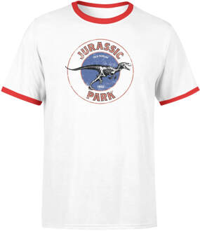 Jurassic Park Jurassic Target Unisex Ringer T-Shirt - Wit/Red - XXL