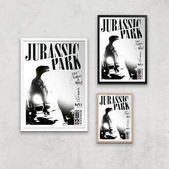 Jurassic Park Life Finds A Way Giclee Art Print - A2 - Wooden Frame Meerdere kleuren