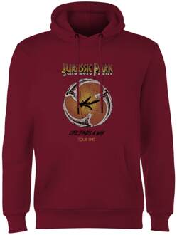 Jurassic Park Life Finds A Way Tour Hoodie - Bordeaux - XL Wijnrood